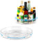 Drehteller Organizer (2 Stück), 360° Gewürzregal Drehbar, Kühlschrank Organizer, Transparente Drehteller Kühlschrank, Organizer Küche, Küchen Organizer, 2 Größen (27.1+23.5 cm)