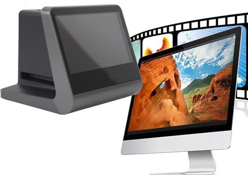 Digital Film Scanner, 5in LCD Screen 48MP High Definition Slide Converter Converts 135 126 110 Super 8mm Films, Digitizing Memories
