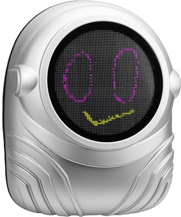 Luocute LED-ryggsäck, 17,24 X 13,5 X 5,04 Tum Programmerbar Skärm med 64x64px Färgskärm APP-kontroll Vattentät Hårdskal, Rymdformad, för Resor och Motorcykelcykling