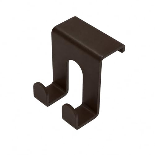 Newplastica Ganci Sopra Anta Set 4 Pezzi – Gancio Senza Forare per Cucina e Bagno – Porta Strofinacci, Asciugamani e Presine – Per Ante fino a 1,9 cm – Made in Italy (MARRONE)