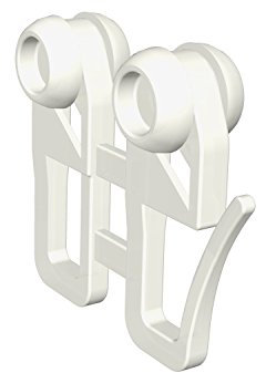 Flairdeco Innenlaufrollen mit Schleuderwagen, 8 mm Gardinenrollen, Plastik, Weiß, 8 Stück