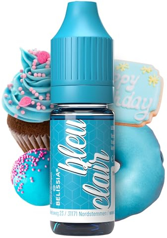 Belissia Colorant alimentaire bleu clair - 10ml liquide & très concentré - colorant alimentaire pour la pâtisserie, la cuisine, le fondant & les desserts - vegan, fort pouvoir colorant, goût neutre