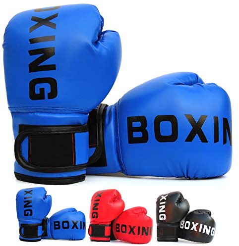 BETECK Guantes Boxeo Niños, Guantes de Boxeo para Entrenamiento y Sparring para MMA Muay Thai y Kick Boxing Edad 5-12 Años