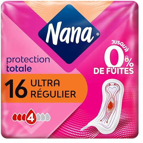Nana Ultra Régulier - Serviettes Hygiéniques pour Flux Modérés x16