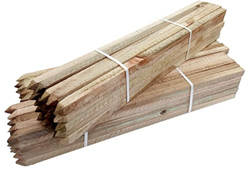 Elixir Gardens Wooden Tree Stakes & Fence Posts | Plant & Shrub Support | Pressure Treated Square Sawn Timber | 75cm(0.75m) x 5