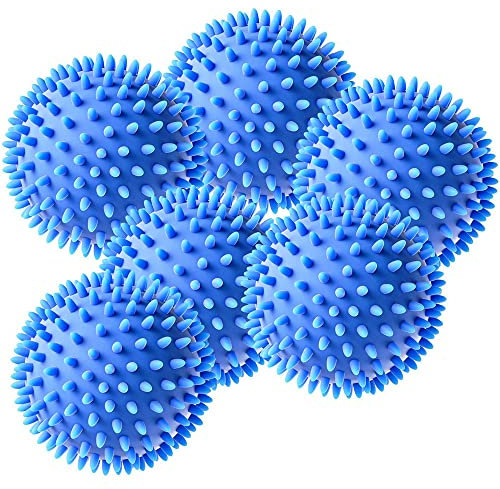 Pack of 8 Dryer Balls, Dryer Balls for Tumble Dryers, Balls for Fluffy Laundry, Hedgehog Ball, Reusable Dryer Balls (Blue)