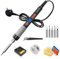 Soldering Iron Kit, ILIBILIB 90W LCD Auto Sleep Adjustable Temperature °F/°C Conversion Welding Gun Tool, 5 Solder Iron Tips, Soldering Iron Stand, Cleaning Sponge, Flux, Tweezers, Solder Wire