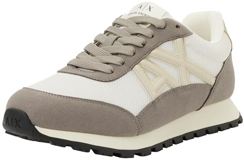 Armani Exchange Sneaker da Donna Essential, Drop, Microsuede Details, Brown Bass off, 40 EU
