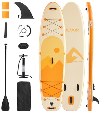 VEVOR Tavola da Paddle in Piedi 353,6 x 89 x 15,2 cm Tavola da Paddle SUP Ultraleggera, Tutti gli Accessori Inclusi, Pompa, Pagaia, Pinna, Zaino, Laccio per Caviglia, Cinghia, Ponte Antiscivolo