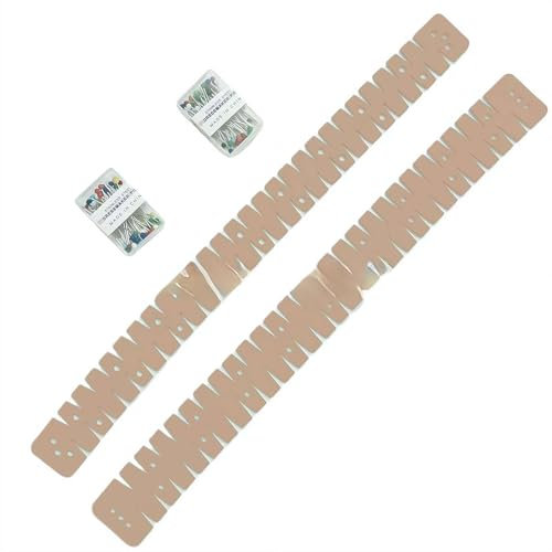 Silikon-Säumer, flexibler Heißsäumer, professionelles Nähwerkzeug für perfekte Säume, präzises Saumlineal, flexible Nähhilfe mit Markierungslöchern, für Hemdschwänze, Ausschnitte (Hellkaffeefarbe1)