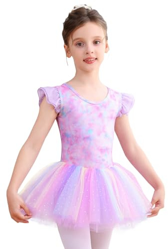 Bezioner balett-tutu klänning för flickor, Lila, 120 cm