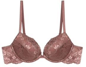 YAMAMAY, Reggiseno Push-up con Ferretto, Primula Color, Malva, Donna