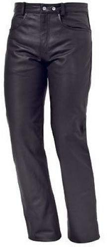 Bikers Gear Australia - Pantaloni da Uomo in Pelle Morbida Rock And Roll per Motocicletta, Comodi, in Pelle di Alta qualità, per Una vestibilità Comoda, Colore: Nero, Taglia 2XL