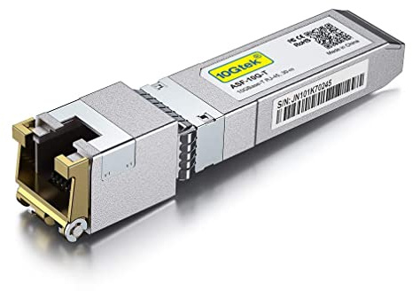 10Gtek für Ubiquiti UF-RJ45-10G SFP+ RJ45 Modul, 10GBase-T Kupfer Transceiver, bis zu 30-Meter