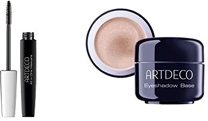 ARTDECO All In One Mascara – long-lasting-Wimperntusche – Für Volumen, Länge und Schwung der Wimpern – 1 x 10 ml & Eyeshadow Base - Neutrale Lidschattengrundierung - 1 x 5 ml