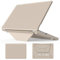 Batianda Premium PU Leder Schutzhülle für New MacBook Pro 14 Zoll 2023 2021 Release M3 M2 Chip Elegantes PU-Leder mit klappbarem Ständer, Vollschutz mit Belüftung und Anti-Rutsch-Pads, Khaki