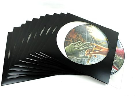 MC DAISON COPERTINA BUSTA ESTERNA professionale IN CARTONCINO RIGIDO NERA per dischi LP 33 GIRI 12 maxi single PICTURE DISC (vinili disegnati o colorati diam. 30 cm) (10)