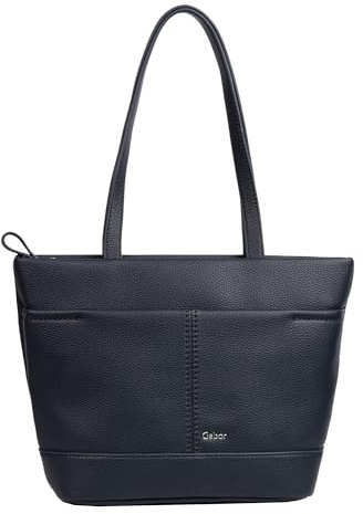 Gabor Lenea Damen Shopper Umhängetasche Reißverschluss Mittelgroß Dunkelblau