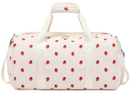Kimwadalh Sporttasche für Kinder Mädchen Kordstoff Reisetasche Kinder Mädchen Leicht Sport Trainingstasche Tanztasche Schulsporttasche 25L Kinder Sporttaschen mit Nassfach und Schuhfach