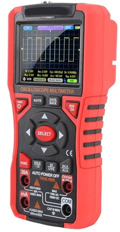 2 en 1 Oscilloscope Multimètre Portable Portable, écran Couleur, Détection de Détection D'onde Type C pour les Tests électriques