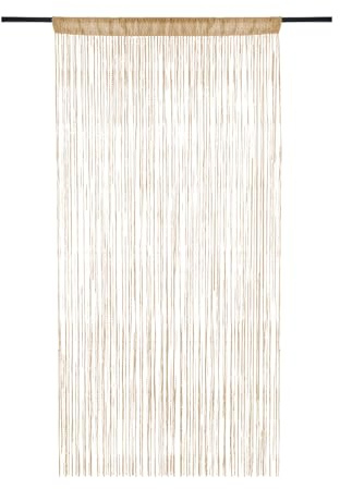2 Pezzi Tenda a Filo con Perline, 100 x 200 cm Tenda per Porta con Glitter, Tende Decorativa per Porta Interna, Tende Divisoria per Interni, per Soggiorno, Camera da Letto, Feste, Champagne Colore