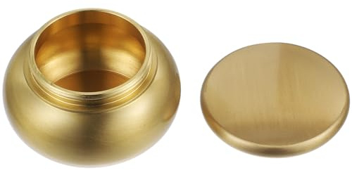 HOODANCOS Boîte à Cendres Petite Urne en Métal Hermétique, Réservoir de Stockage Compact et Scellé, Pot Portable pour Conservation des Cendres Humaines, Urne Funéraire Solide et Légère,