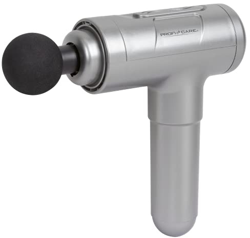 ProfiCare® Massagepistole | Massage Gun | 1900 – 2800 Hübe/Min. | 3 Intensitätsstufen | Akkulaufzeit 4 Stunden | 4 austauschbare Aufsätze | 8 LED's zur Information des Betriebszustands | PC-MP 3087