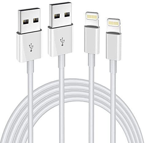 iPhone Charger Lightning Cable,2 Pack Apple MFi Certified USB iPhone Fast Chargering Cord,Data Sync Transfer for 13/12/11 Pro Max Xs X XR 8 7 6 5 5s iPad iPod More Model Cell Phone Cables