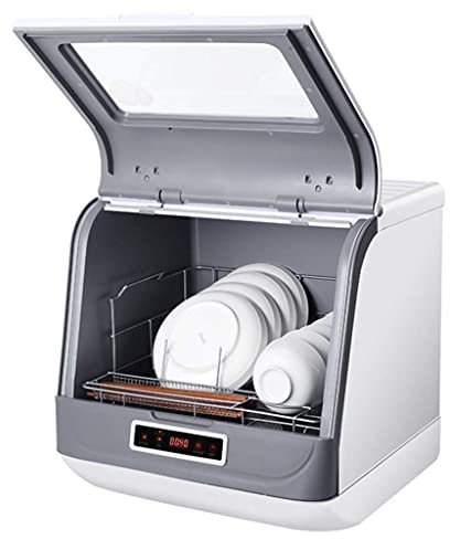 ksamwjf Dishwasher Fully Automatic Household Small Desktop Dishwasher No Need To Install A Stand-alone Dish Washer 3 Smart Cleaning Programs (Color : White, Size : 45.5 * 40 * 45cm)