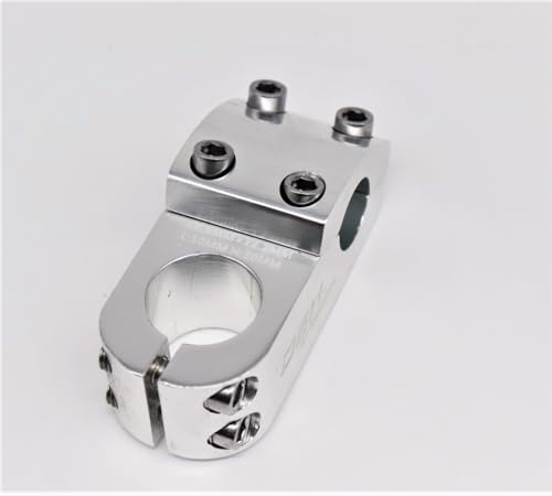 CarbonEnmy Kort aluminium BMX-styreställ, 50 mm, längd 1 1/8 22,2 mm, cykelstyrstam (silver)