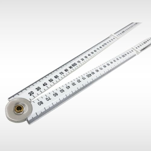 Dunnet Tools 100cm Folding Ruler, Plastic 1M Long Metre Rule for Home, Hobby and Workshop Mete, Measuring Tool 3ft 1000mm Measure and Scribe Tool For Joinery Etc