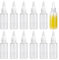 SRTSTR 12 Pezzi Bottiglia Squeeze Bottle di Plastica 20ml Bottiglie da Spremere Bottiglie di Plastica Trasparente Condimento Dispenser con Tappo per Liquidi Olio Ketchup Senape Maionese