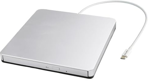 VikTck Unidad externa USB-C SuperDrive DVD CD Lector/grabadora portátil para Apple-MacBook Air/Pro/iMac/Mini/MacBook Pro/ASUS/DELL/Laptop con puerto USB-C Plug and Play