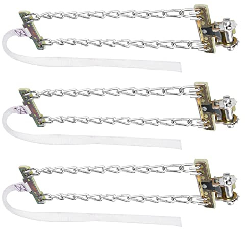 KIMISS Snökedjor för SUV-bilar - 3 St Antisladddäck för 205-225 Mm Hjul - Maximal Dragkraft för Vinterförhållanden (L)