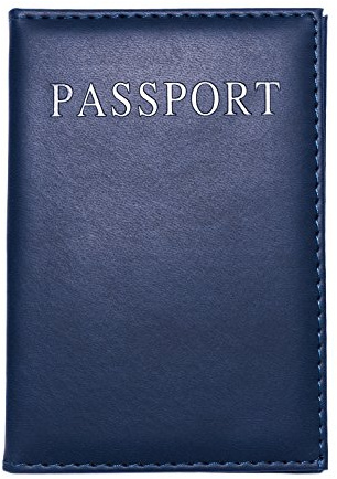 Spirtan étui pour Passeport en Similicuir – Porte-Passeport Fin et léger avec Petite Poche intérieure pour Carte, pour Femmes et Hommes (Dark Blue)