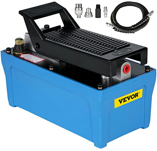 Mophorn 10 000 PSI 700 bar fotpump hydraulpump 1/2 gallon lufthydraulpump med pedal för industri och byggande lufthydraulpump, blå