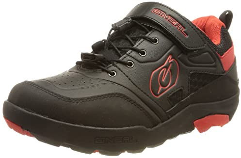O'NEAL | Mountainbike-Schuhe | MTB Downhill Freeride | Vegan | Hoher Grip, Schnellschnürsystem für perfekte Passform, Mesh-Belüftung | Traverse Flat Shoe | Erwachsene | Schwarz | Größe 40