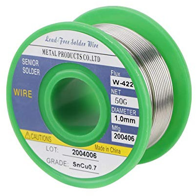 Lötdraht 1mm Bleifrei - Entkernt Lötzinn Kolophonium Niedrigschmelzender Kern Lötdraht Bleibedrahtet Sn99,3 Cu0,7 50g