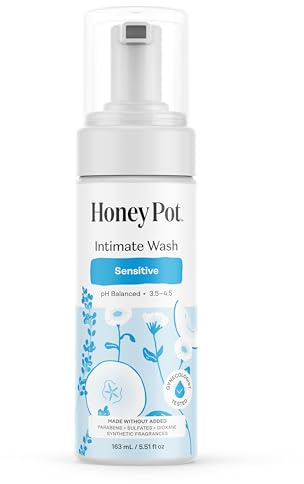 The Honey Pot Company - Sensitive Feminine Wash - Herbal Infused Natural Hygiene Wash for Sensitive Skin Types - PH Balanced Plant Based Wash Free from Parabens and Sulphates - 5.51 Fluid Oz.