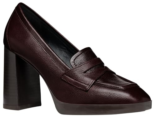 Geox D Teulada DMary Jane para Mujer, Rojo Vino, 38 EU
