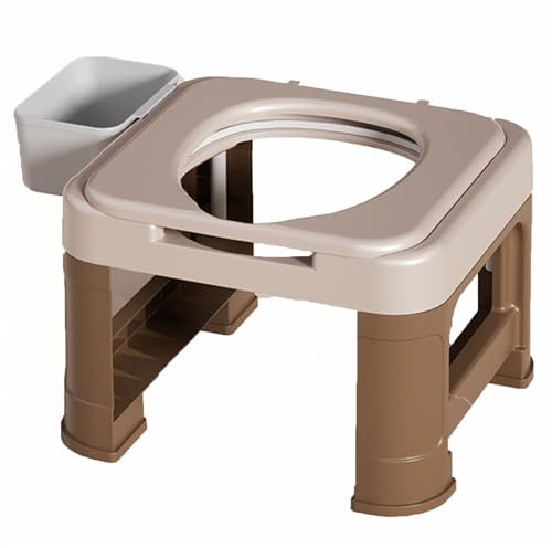 Sedia con WC, Comoda WC per Anziani con Sedia Regolabile Fino a 150 kg, Sedia Water per Anziani Resistente, Sedia WC per Anziani Disabili, Sedia con Buco per Anziani