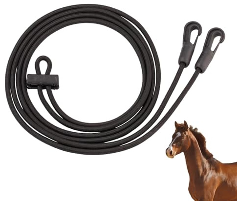Teksome Redini da cavallo, redini regolabili in corda da allenamento per cavalli equini, redini per appassionati di equitazione per migliorare le prestazioni equestri per circo, ippodromi, zoo