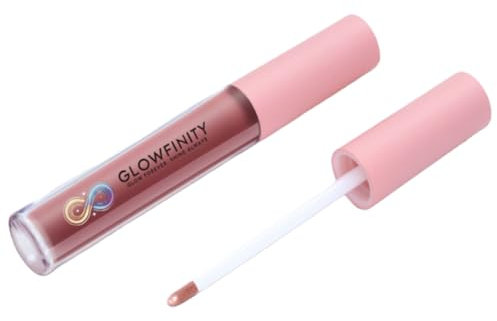 GLOWFINITY Lip Gloss & Lip Oil - High Shine Lip Plumper with Shimmer, Nourishing Hydration, Visible Plumping Lipgloss and Refreshing Cooling Sensation for a Luxurious Look - Nude Pink,10 ml