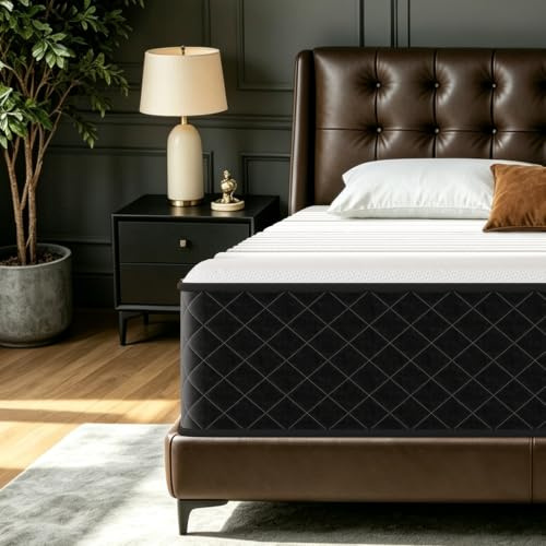 MOLPHIT Extra Firm Small Double Mattresses 10 Inch, 7-Zone Hybrid Mattress with Memory Foam and Individually Pocket Spring, Features Motion Isolation & Back Pain Relief, Firm Mattress 120x190x25cm