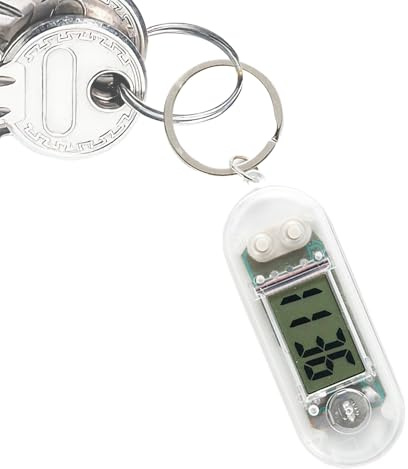 Montre Digitale Porte-clés | Petite Montre Charm pour Sacs | Mini Horloge de Bureau, Chronomètre Portable pour Salle d'Examen ou Étude