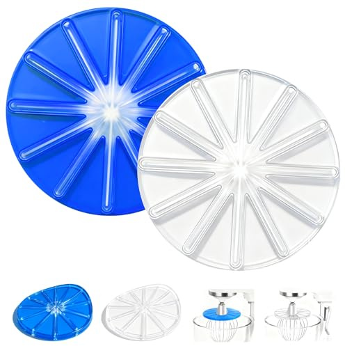 2Pcs Whisk Cleaning Wiper Kitchen-Aids – Anti-Splatter Silicone Baffle for 6-Wire Whisks, Blender-Cream Scraper Accessory, Perfect Fit for 4.5qt and 5qt Tilt-Head Mixers, Easy for Home Bakers