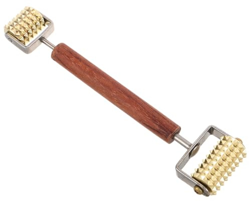LALADEFIEE Rouleau de Massage Facial 3D Double Tête en Bois Bâtonnet Multifonction pour Soin du Visage et Lifting V Outil Portable pour Femmes Stimulation Points D’Acupuncture et