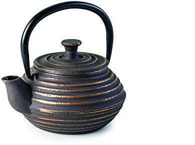 IBILI - Tetera hierro fundido Kuta, 0.3 litros, Interior esmaltado, Apto para inducción