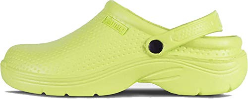 WORKTEAM Zueco Ultraligero de EVA Anatómico y Ergonómico con Cámara Ortopédica, Resistente a los Tropiezos y con Sujeción en Talón, Plantilla Incluida Unisex Verde 38/39 EU