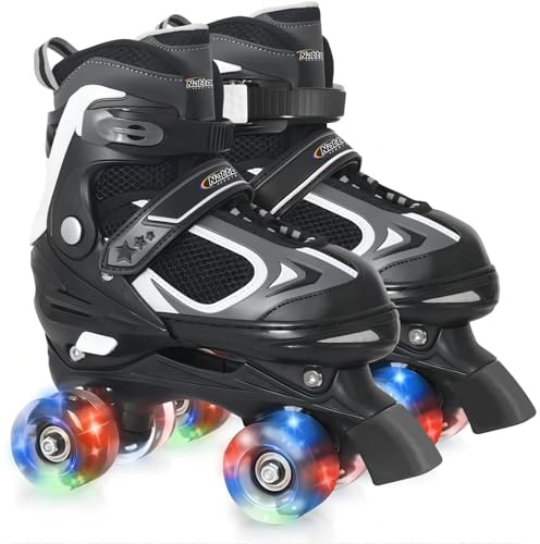 Nattork Verstellbare Rollschuhe for Kinder, Anfänger-Skates for Mädchen und Jungen, Jugendliche und Damen...
